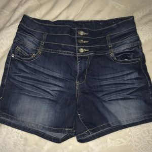 High Waisted Denim Jean Shorts